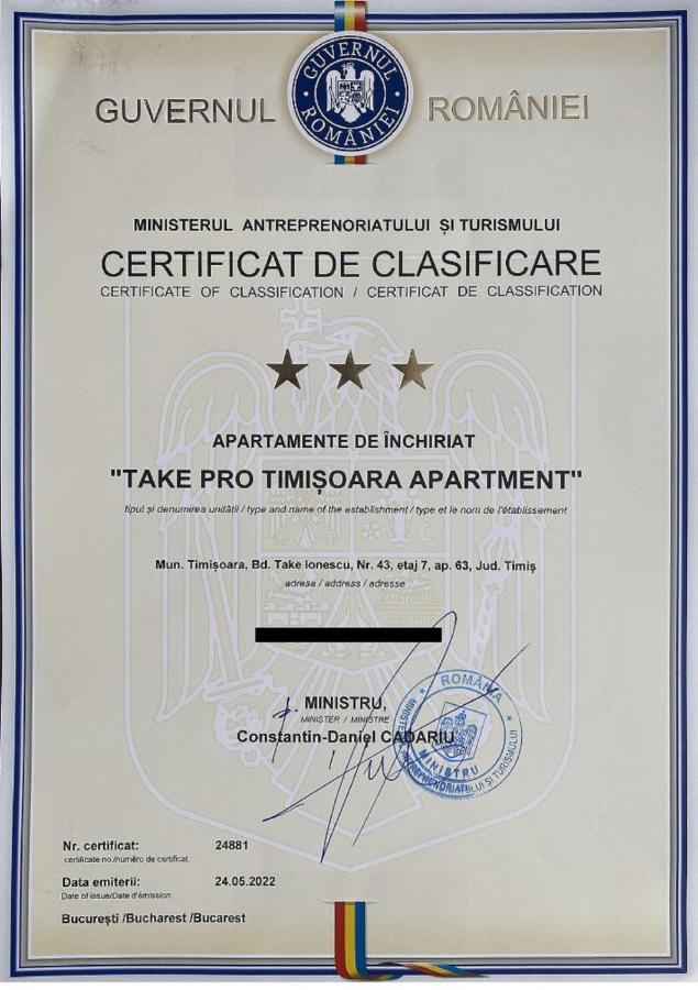 Take Pro Timisoara Apartment Eksteriør bilde